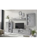 Ensemble meuble tv BASIC couleur béton 184 cm