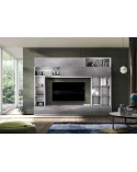 Ensemble meuble TV GEORGIO gris blanc 277 cm