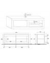 Mueble TV BASIC  blanco de alto brillo 140 cm