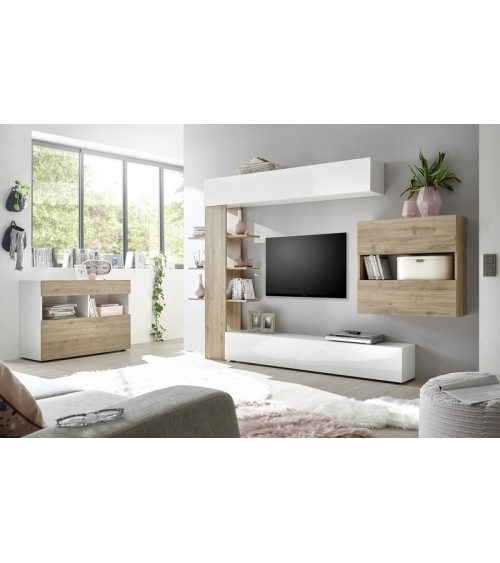 Ensemble meuble TV CELIA chêne 295 cm