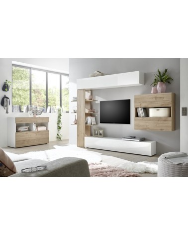 Ensemble meuble TV CELIA chêne 295 cm