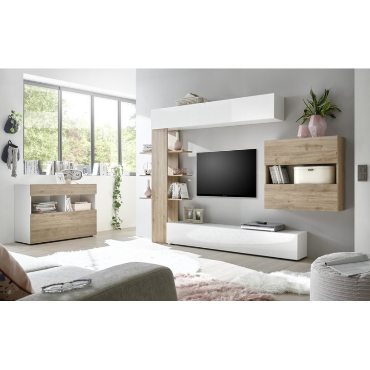 Ensemble meuble TV CELIA chêne 295 cm