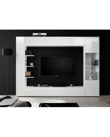 Ensemble meuble TV SOPRANO blanc 295 cm