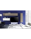 Ensemble meuble tv SPOLETO 290 cm blanc et perlo