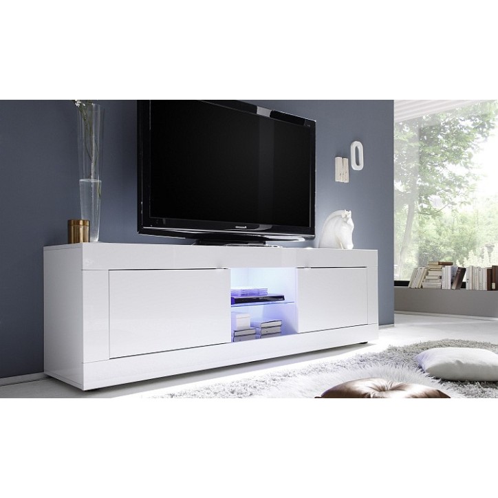 Meuble TV BASIC, 181 cm, blanc