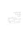 Ensemble meuble TV HADISE 135 cm blanc et bois