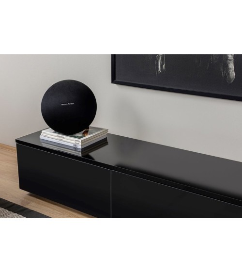 Ensemble meuble TV ALBACATE 180 cm bois et noir