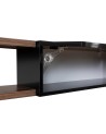 Ensemble meuble TV ALBACATE 180 cm bois et noir