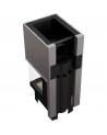 Inserto para chimenea de leña 3 lados acristalados y puerta de guillotina 10 kW NOLWENN