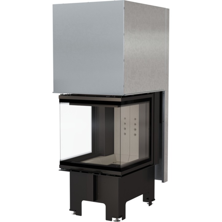 Inserto para chimenea de leña 3 lados acristalados y puerta de guillotina 10 kW NOLWENN Inserto para chimenea de leña 3 lados acristalados y puerta de guillotina 10 kW NOLWENN