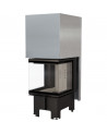 Inserto para chimenea de leña 3 lados acristalados y puerta de guillotina 10 kW NOLWENN