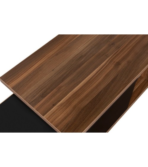 Ensemble meuble TV ALBACATE 180 cm bois et noir