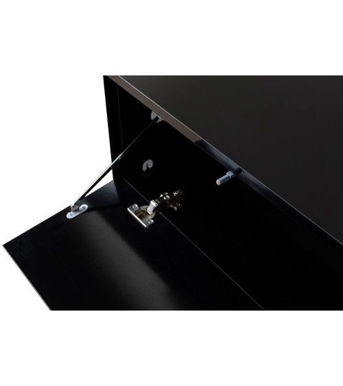 Ensemble meuble TV ALBACATE 180 cm bois et noir