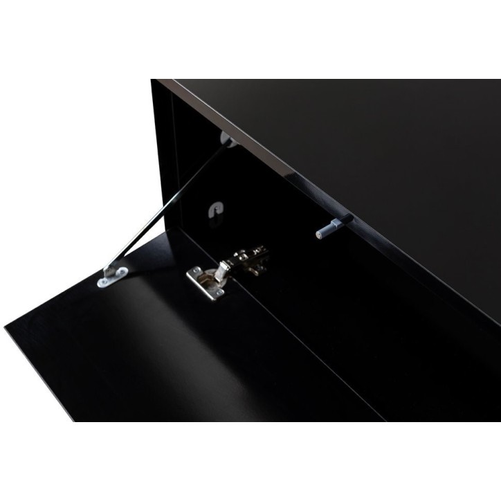 Ensemble meuble TV ALBACATE 180 cm bois et noir