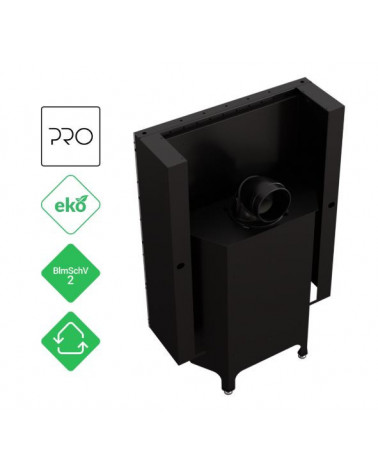 Inserto para chimenea de leña con puerta de guillotina 16.5 kW NADINE