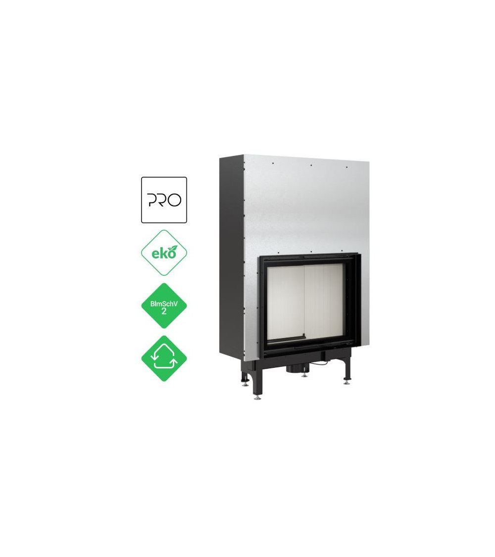 Inserto per camino a legna NADINE con porta a scomparsa 16.5 kW