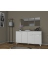 Buffet VIVEN 4portes et 2 tiroirs 180 cm blanc