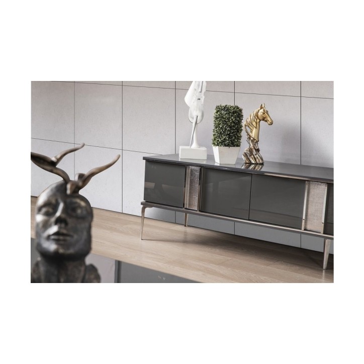 Ensemble meuble TV LOTUS PREMIUM 200 cm anthracite