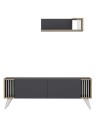 Ensemble meuble TV TESLI 120 cm Anthracite