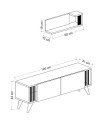Ensemble meuble TV TESLI 120 cm Anthracite