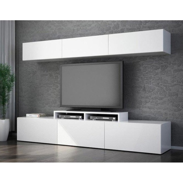 Ensemble meuble TV LINE 180 cm blanc