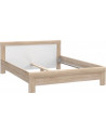 Roble y habitación completa AMALTI blanco cama 160 x 200 cm con caja de almacenamiento