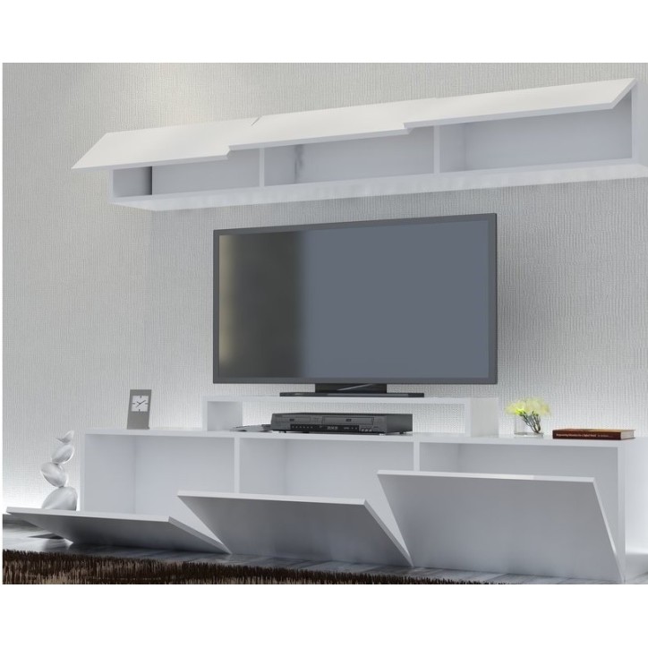 Ensemble meuble TV LINE 180 cm blanc