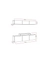 Ensemble meuble TV LINE 180 cm blanc