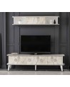 Ensemble meuble TV MARBRE Blanc brillant