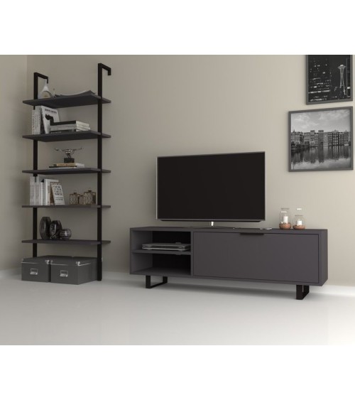 Ensemble meuble TV SMART 140 cm gris