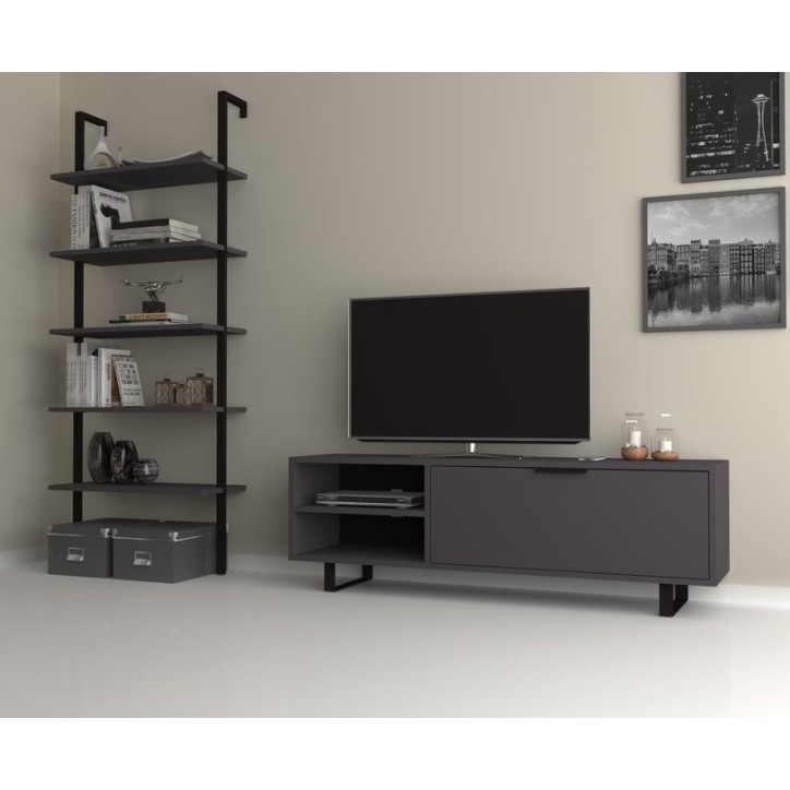 Ensemble meuble TV SMART 140 cm gris