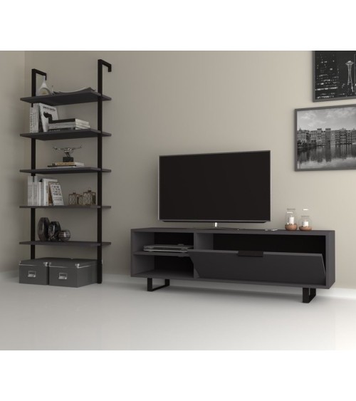 Ensemble meuble TV SMART 140 cm gris