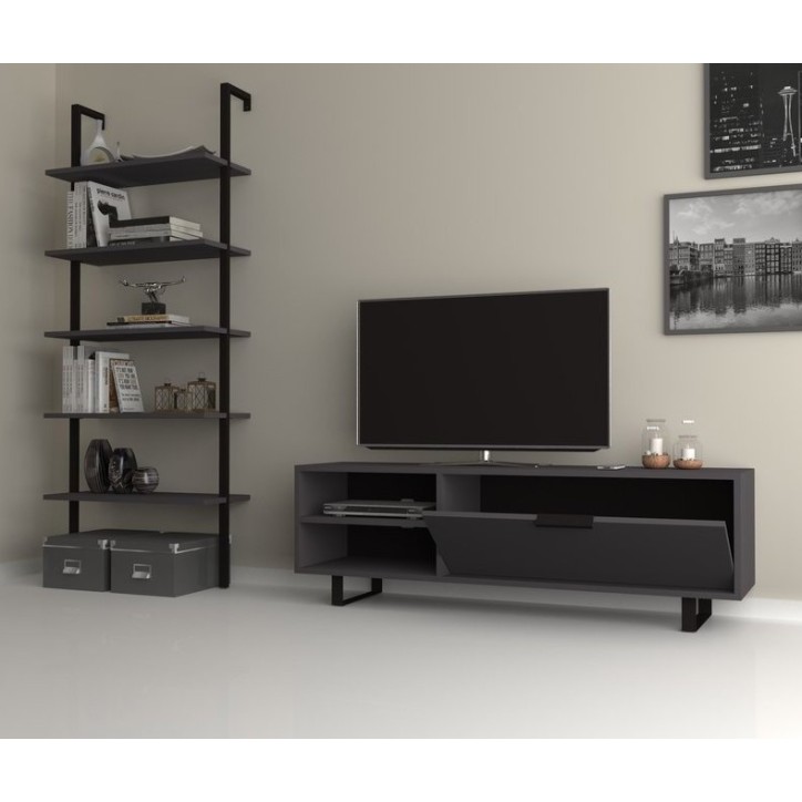 Ensemble meuble TV SMART 140 cm gris