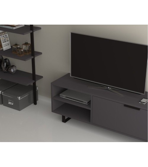 Ensemble meuble TV SMART 140 cm gris
