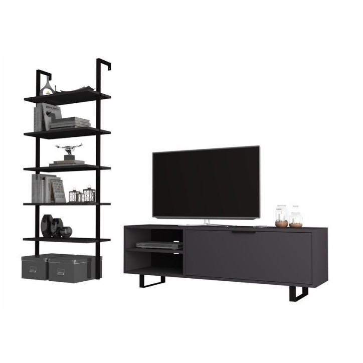 Ensemble meuble TV SMART 140 cm gris
