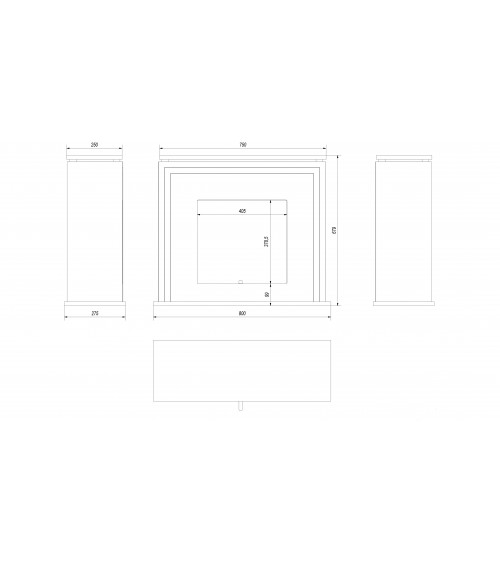 Cheminée bio-éthanol JUNE BLANC  80 cm