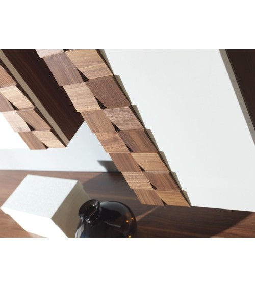 Ensemble meuble TV BERRAK 240 cm Noyer et blanc