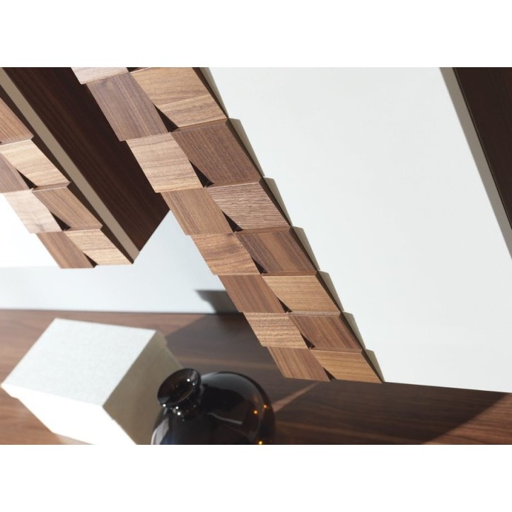 Ensemble meuble TV BERRAK 240 cm Noyer et blanc