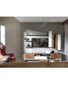 Ensemble meuble TV BERRAK 240 cm Noyer et blanc