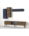 Ensemble meuble TV MARE noyer bleu 179 cm
