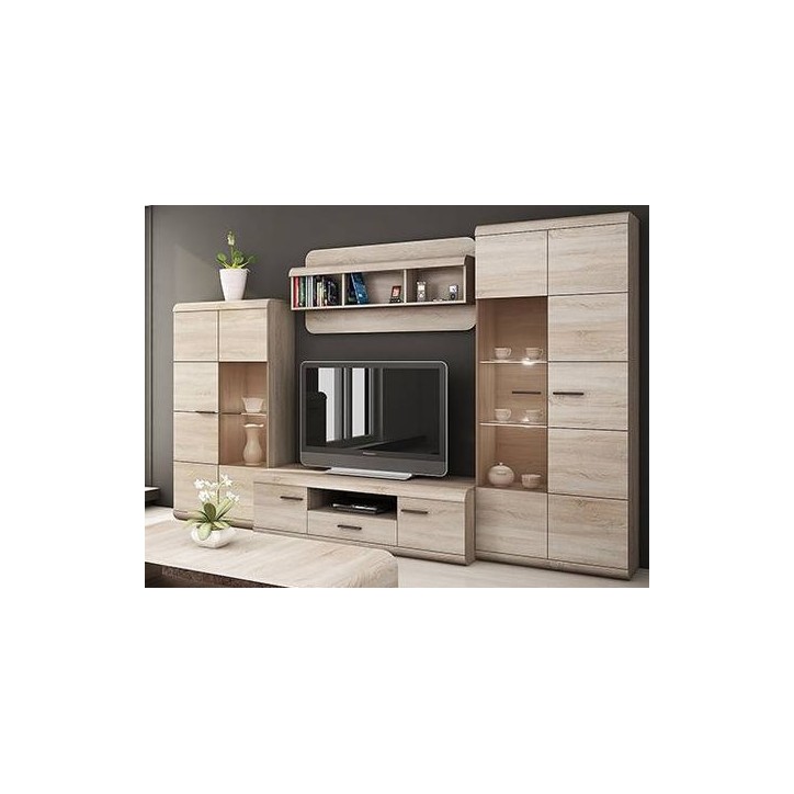 Set porta TV HAZE 140 cm in rovere