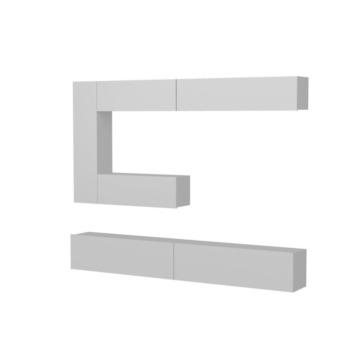 Ensemble meuble TV GIZMO blanc 240 cm