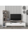 Ensemble meuble TV et bibliothèque SIMAL blanc cordoba 168 cm