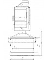 Insert cheminée d'angle  levio 17 kw