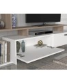 Ensemble meuble TV et bibliothèque SIMAL blanc cordoba 168 cm