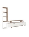 Ensemble meuble TV et bibliothèque SIMAL blanc cordoba 168 cm