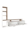 Ensemble meuble TV et bibliothèque SIMAL blanc cordoba 168 cm