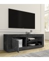 Ensemble meuble TV, vitrine et argentier BASIC marbre gris anthracite 140 cm