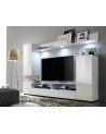 Ensemble meuble TV WHITE blanc brillant 208 cm