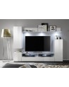 Ensemble meuble TV WHITE blanc brillant 208 cm